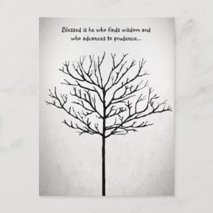 Carte Postale Béni est Celui qui cherche la Sagesse un Arbre de