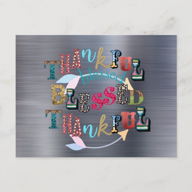 Carte Postale Béni et Reconnaissant  (Devant)