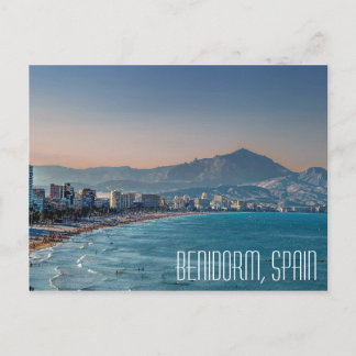 Carte Postale Benidorm, Espagne tir côtier