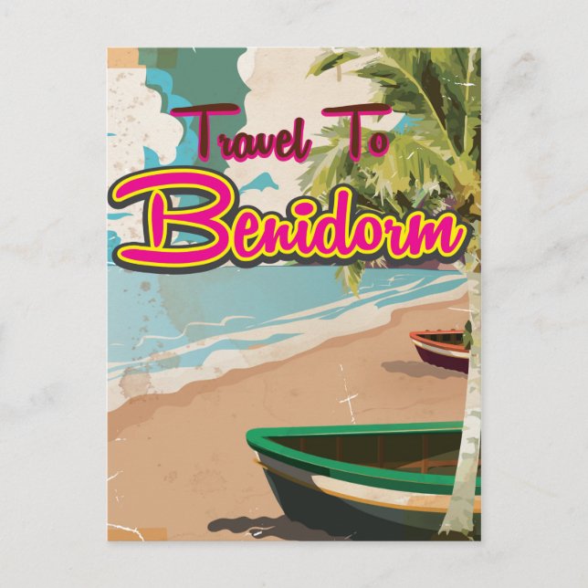 Carte Postale Benidorm, Espagne Vacances Vintages Poster (Devant)