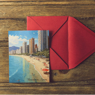 Carte Postale Benidorm vintage Espagne Voyage Méditerranée