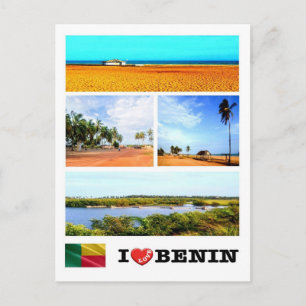 Carte Postale Benin - I Love - Mosaic -