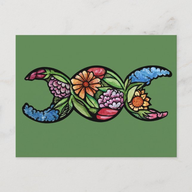 Carte Postale "Bénis Soient" Triple Fleur de Lune   (Devant)