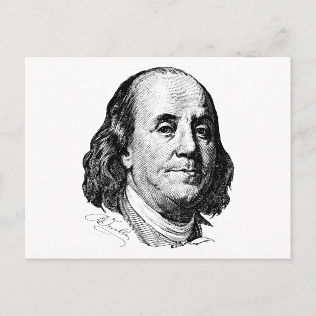 Carte Postale Benjamin Franklin (Devant)