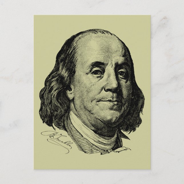 Carte Postale Benjamin Franklin (Devant)