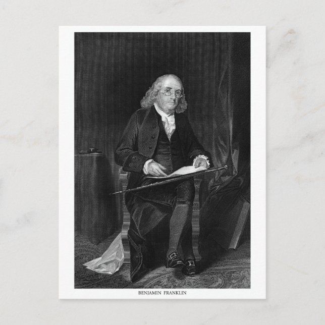 Carte Postale Benjamin Franklin (Devant)