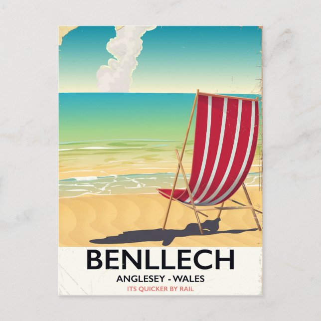 Carte Postale Benllech, Anglesey Pays de Galles affiche de voyag (Devant)