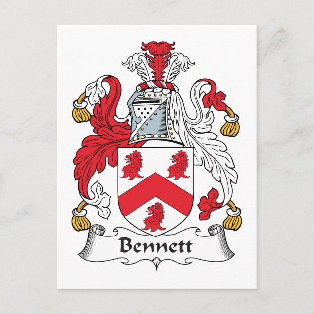 Carte Postale Bennett Family Crest (Devant)
