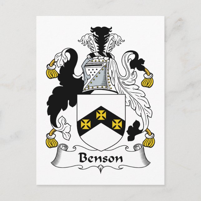 Carte Postale Benson Famille Crest (Devant)