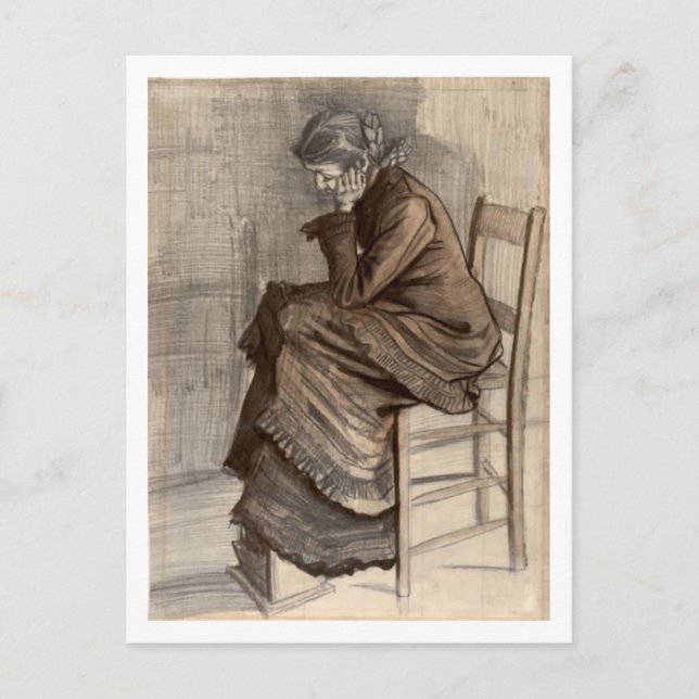 Carte Postale Bent Figure d'une femme, Vincent van Gogh (Devant)