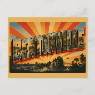 Carte Postale Bentonville Arkansas Ozark Zone humide forêt Art
