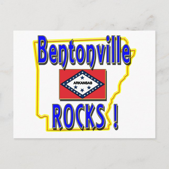Carte Postale Bentonville Rocks ! (bleu) (Devant)