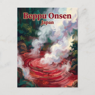 Carte Postale Beppu Onsen Japon