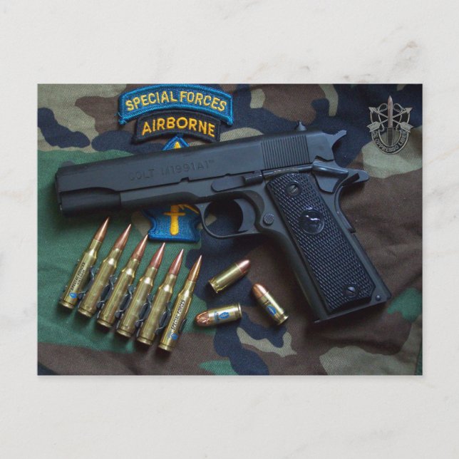 Carte Postale bérets verts des forces spéciales Sf SFORPS LRRPS (Devant)