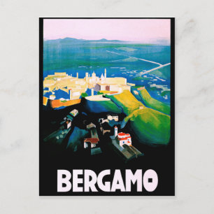 Carte Postale Bergame, Italie, vue aérienne. Région Lombardie.
