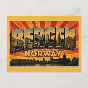 Carte Postale Bergen Norvège Bryggen