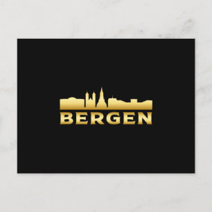 Carte Postale Bergen Norvège City Skyline Ville Paysage drôle Ca