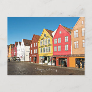 Carte Postale Bergen, Norvège magasins et magasins Card