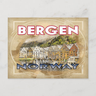 Carte Postale Bergen, Visit Norway