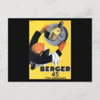 Berger 45 type maseillais rétro poster vintage