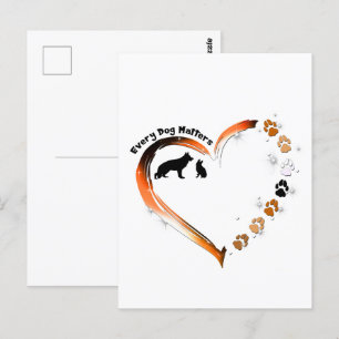 Carte Postale Berger Allemand Chaque Chien Compte Cardiaque Poir