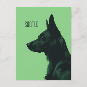 Carte Postale Berger allemand vert