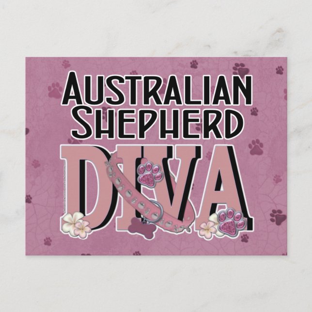 Carte Postale Berger australien DIVA (Devant)
