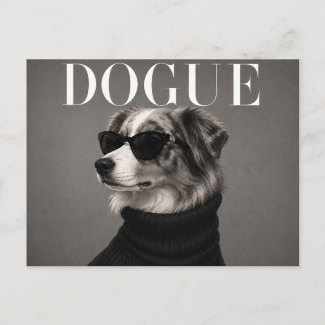 Carte Postale Berger Australien Luxe Couture (Devant)