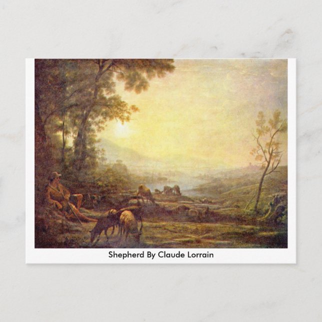 Carte Postale Berger Par Claude Lorrain (Devant)