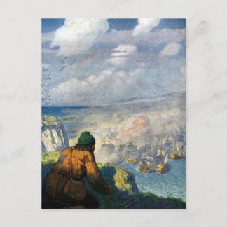 Carte Postale Berger regardant Armadas bataille