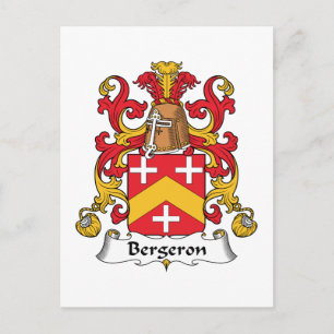 Carte Postale Bergeron Family Crest