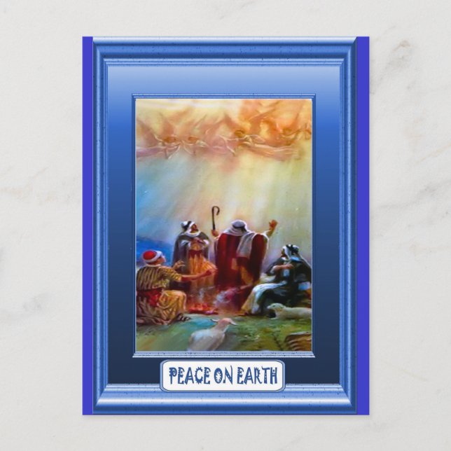 Carte Postale Bergers à flanc de colline (Devant)