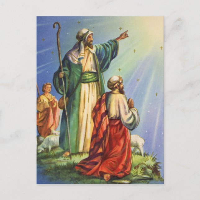 Carte Postale Bergers et l'étoile (Devant)