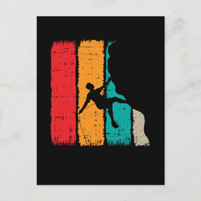 Carte Postale Bergsteiger Retro Vintage Klettern Bouldern (Devant)