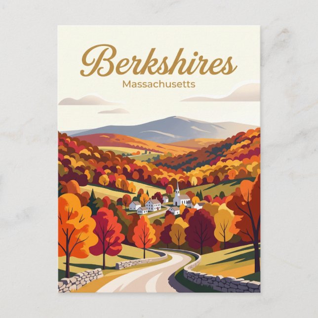 Carte Postale Berkshires, Massachusetts États-Unis (Devant)