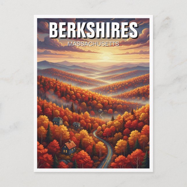 Carte Postale Berkshires Massachusetts Travel (Devant)