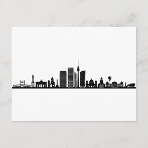 Carte Postale BERLIN Allemagne Capitale Ville Skyline Silhouette