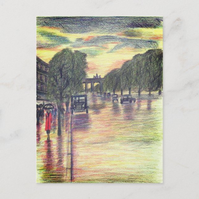 Carte Postale Berlin Allemagne Porte de Brandebourg Brandenburge (Devant)