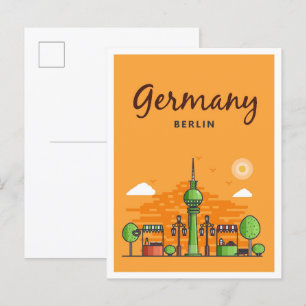 Carte Postale Berlin Allemagne Vintage voyage d'art