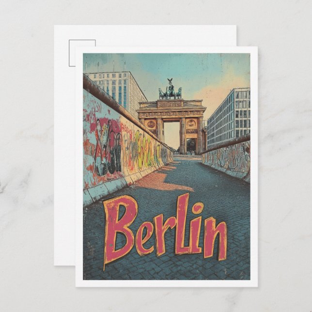 Carte Postale Berlin Allemagne Vintage voyage d'art (Devant / Derrière)