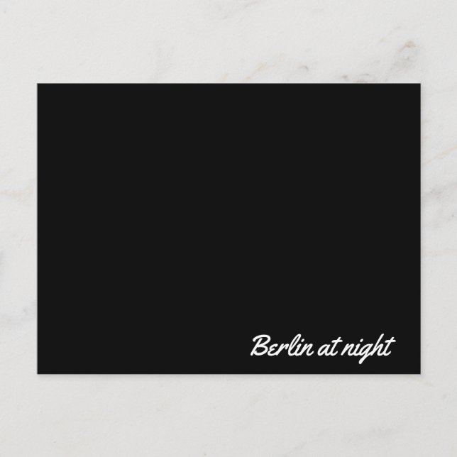 Carte postale Berlin la nuit (Devant)