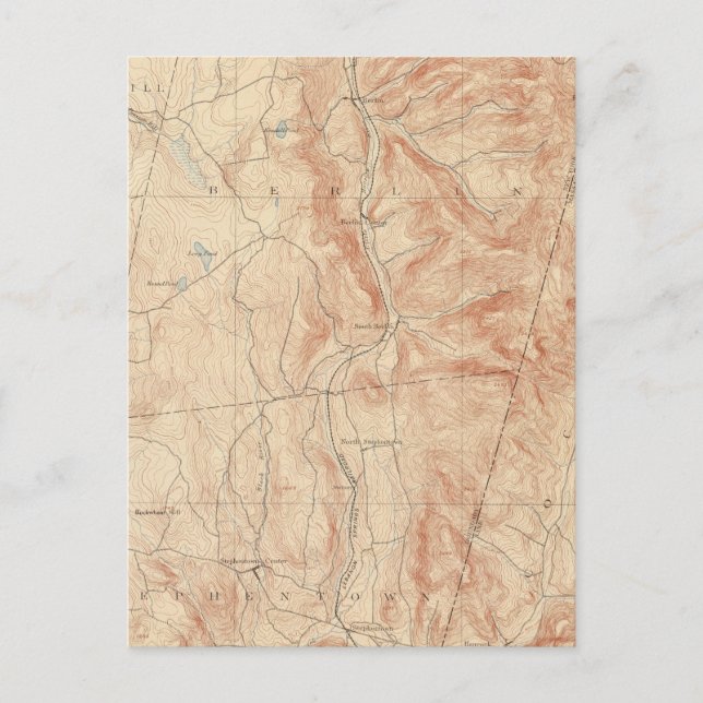 Carte Postale Berlin, Massachusetts (Devant)