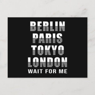 Carte Postale Berlin Paris Tokyo City Cities Funny Cadeau