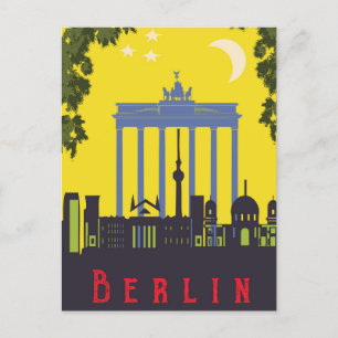 Carte Postale Berlin, Porte de brandenburg, Allemagne