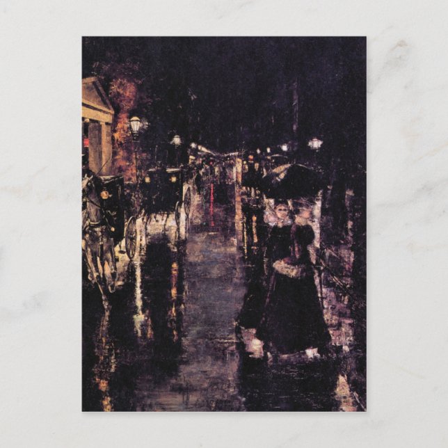 Carte Postale Berlin, rue Leipziger par Lesser Ury (Devant)