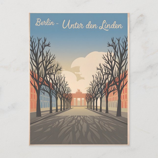 Carte Postale Berlin Unter den Linden vintage (Devant)