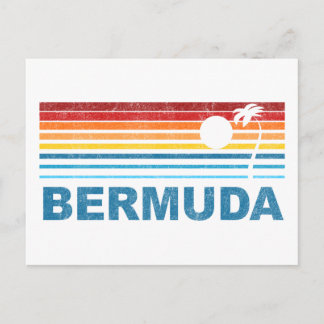 Carte Postale Bermudes de palmiers rétro
