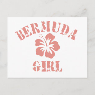 Carte Postale Bermudes fille rose