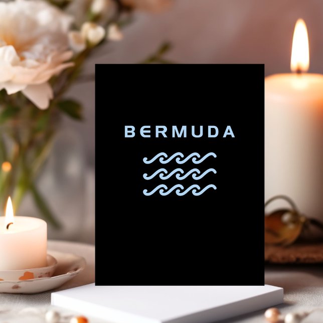 Carte Postale Bermudes Triple Ocean Waves Couleur foncée (Créateur téléchargé)