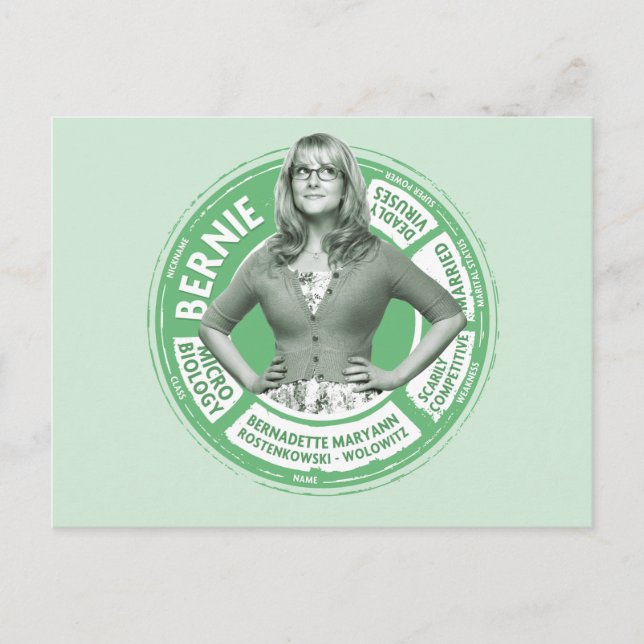 Carte Postale Bernadette Info Graphique (Devant)